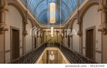 Brussels city center, Brussels Capital Region - Belgium - The eclectic decorated interior of the museum of the National Bank of Belgium Brussels city center, Brussels Capital Region - Belgium - The eclectic decorated interior of the museum of the National Bank of Belgium 90285440