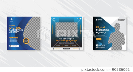 Digital business marketing social media post template. 90286061