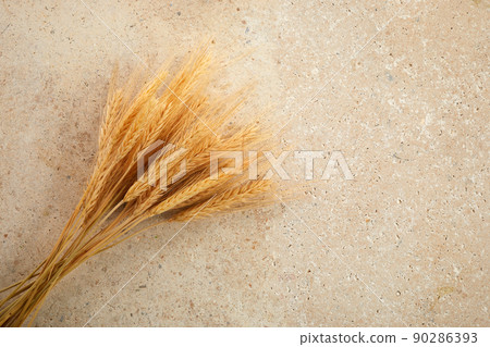 Happy Shavuot. Shavuot Jewish holiday and wheat. 90286393