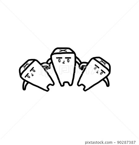 Illustration of teeth gymnastics Illustration of teeth gymnastics 90287387