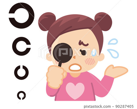 做視力測試的女孩 90287405
