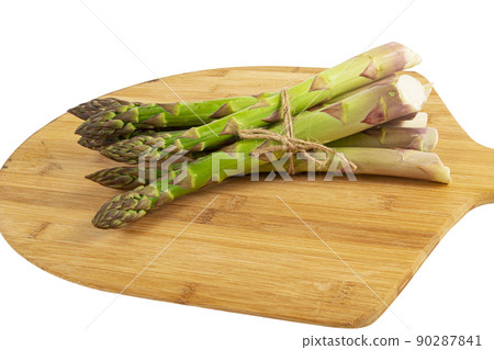 Vegetarian fresh green asparagus. vegetable isolated on white background Vegetarian fresh green asparagus. vegetable isolated on white background 90287841