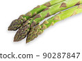 Vegetarian fresh green asparagus. vegetable isolated on white. 90287847