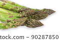 Vegetarian fresh green asparagus. vegetable isolated on white. 90287850