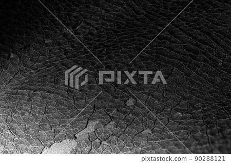 Focus stack macro of cracked faux leather on furniture with visible damage. Focus stack macro of cracked faux leather on furniture with visible damage. 90288121