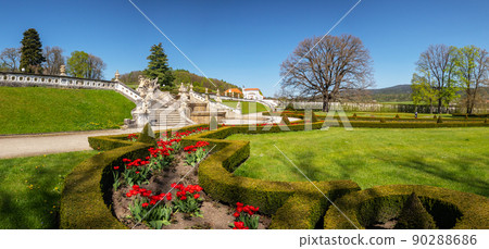 Castle Garden in Cesky Krumlov, Czech republic Castle Garden in Cesky Krumlov, Czech republic 90288686