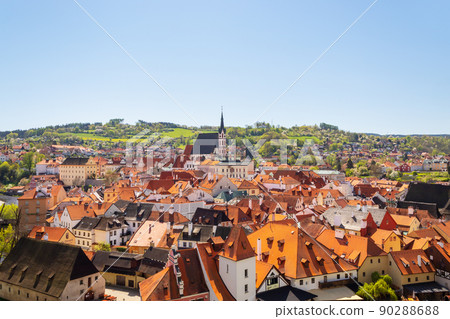historical city of Cesky Krumlov, Czech republic 90288688