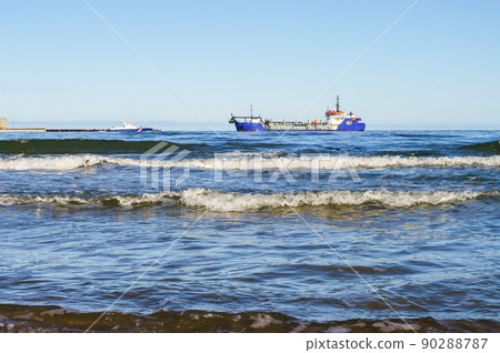 A vessel for deepening and cleaning water bodies. Dredging vessel technical fleet. 90288787