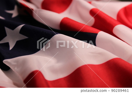 The flag of the United States, folded in waves. The concept of Independence Day, elections, Memorial Day.. The flag of the United States, folded in waves. The concept of Independence Day, elections, Memorial Day.. 90289461