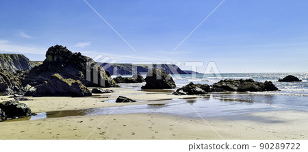 Welsh beach - Marloes Sands, Wales, UK 90289722