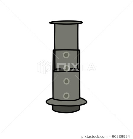 aeropress doodle icon, vector color line illustration 90289934