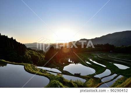 早晨的“Uheyama”水稻梯田 早晨的“Uheyama”水稻梯田 90290452