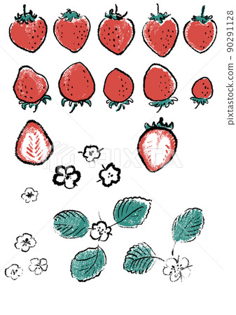 Illustration of strawberry drawn with a brush Illustration of strawberry drawn with a brush 90291128