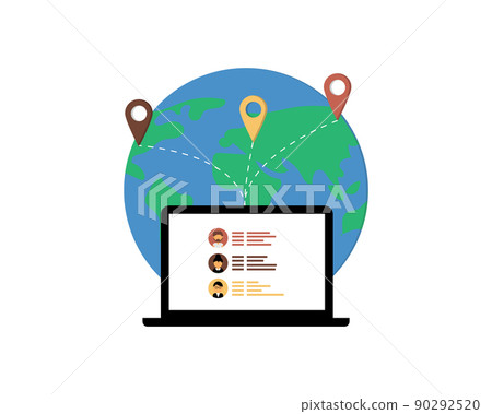 Remote hiring with virtual assistant tool to manage freelancer or remote employee worldwide to work from anywhere 90292520