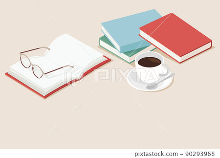 書籍、眼鏡和咖啡 90293968