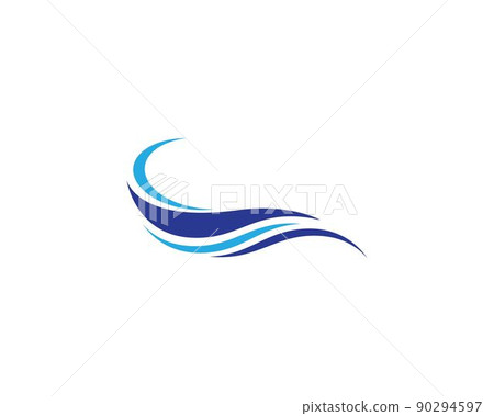 Wave symbol illustration Wave symbol illustration 90294597