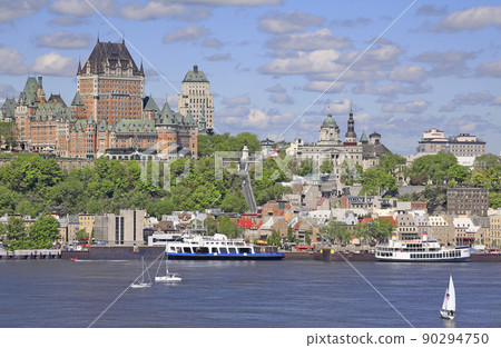 Quebec City skyline and Saint Lawrence River in springtime, Canada Quebec City skyline and Saint Lawrence River in springtime, Canada 90294750