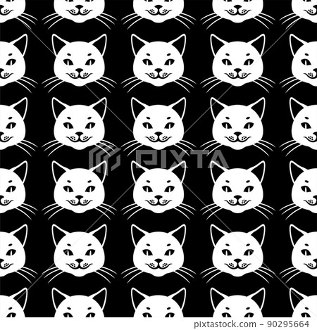 Cat pattern seamless 90295664