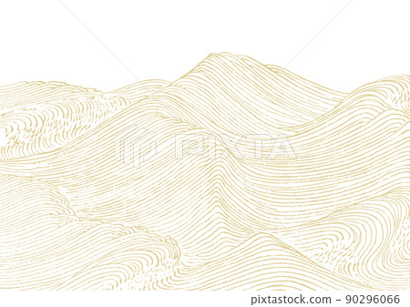 Ukiyo-e touch image of the sea. 90296066