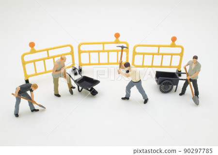 a group mini of Worker on the Road a group mini of Worker on the Road 90297785