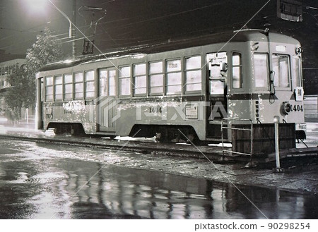 1968 Yokohama City Tram Gumyoji Line abolition day Gumyoji end point Yokohama City Kanagawa Prefecture 90298254