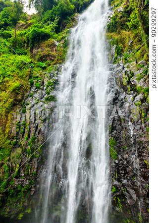 View of Materuni waterfall on the foot of the Kilimanjaro mountain in Tanzania 90299297