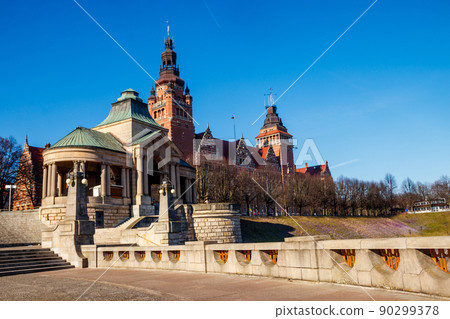 Historic building of Provincial Office on Haken terrace in Szczecin, Poland 90299378