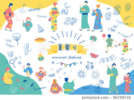 People who enjoy the summer festival 90299538