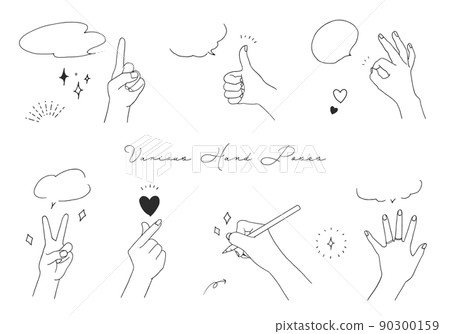 Hand Draw Callouts Vector illustrations of hand-drawn line... - Stock Illustration ...