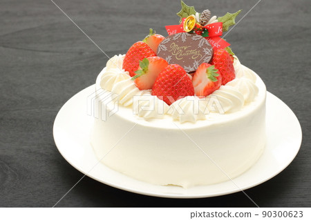 聖誕蛋糕黑色背景 90300623