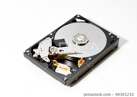 HDD drive Inside the HDD drive, disassembled photo 90301210