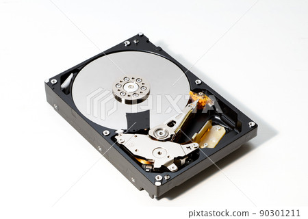 硬盤驅動器 硬盤驅動器內部，拆解照片 90301211