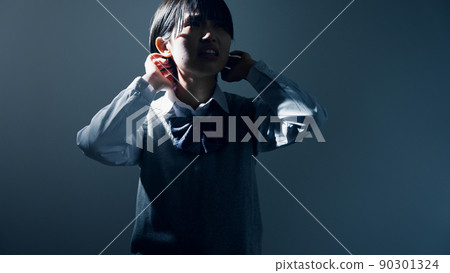 Anxious high school girl 90301324