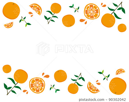 帶有樹枝和切口的橙色時尚框架設計 90302042