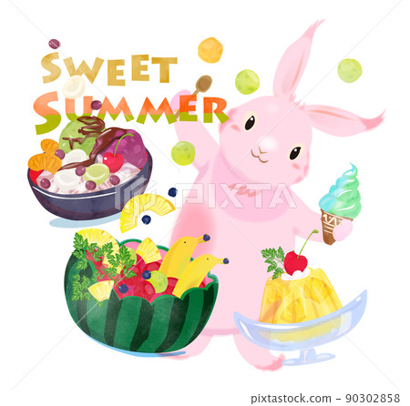 All-you-can-eat sweets and sweet rabbit summer pink 90302858