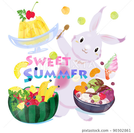 All-you-can-eat sweets and sweet rabbit summer purple 90302861