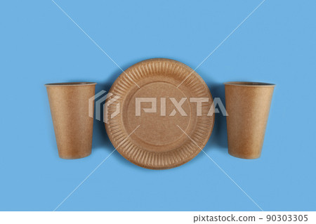 Disposable paper biodegradable cups and plates 90303305
