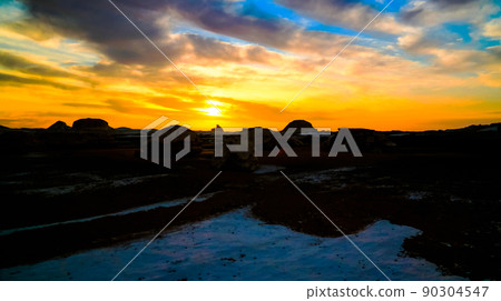 Abstract nature rock formations aka sculptures at sunrise,White Abstract nature rock formations aka sculptures at sunrise,White 90304547
