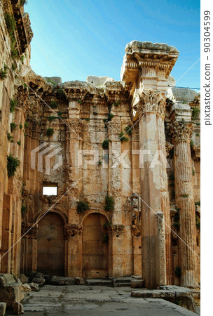 Ruins of Bacchus temple in Baalbek, Bekaa valley, Lebanon Ruins of Bacchus temple in Baalbek, Bekaa valley, Lebanon 90304599