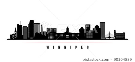 Winnipeg skyline horizontal banner.  90304889