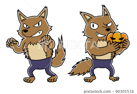 Werewolf illustration set (whole body) 90305518