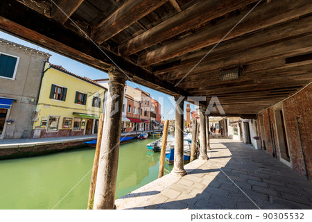 Murano Island Venice Veneto Italy - Cityscape and Small Sea Channel 90305532
