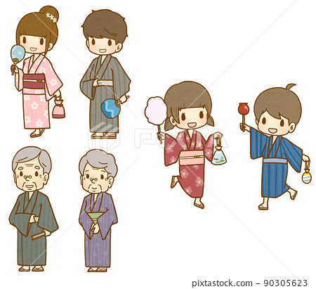 Illustration Set Of Men And Women Of All Ages - Stock Illustration 