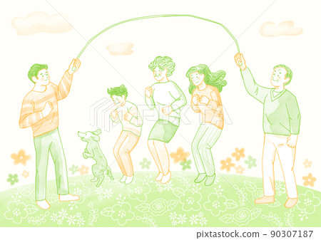 color pencil drawing of happy family color pencil drawing of happy family 90307187