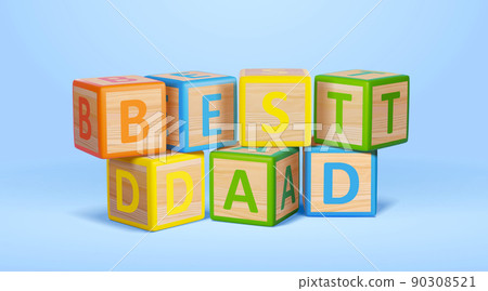 3d best dad wooden letter blocks 3d best dad wooden letter blocks 90308521