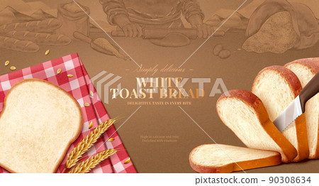 White toast bread ad 90308634