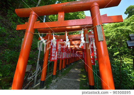 Scenery where torii are lined up Scenery where torii are lined up 90308895