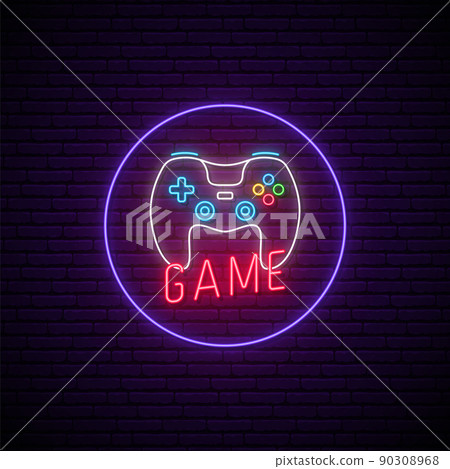 Neon Game signboard. - Stock Illustration [90308968] - PIXTA