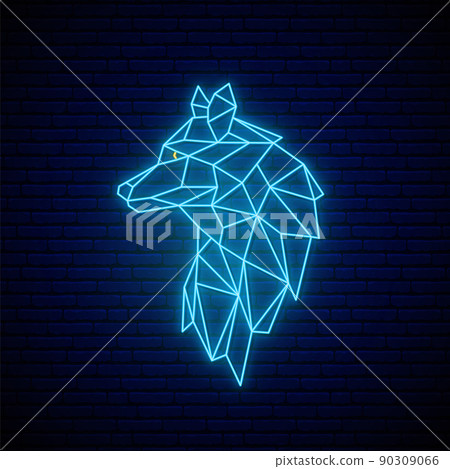 Neon Wolf sign.  90309066