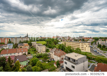 Panorama of the city of Olomouc in the Czech Republic from a bird's eye view Panorama of the city of Olomouc in the Czech Republic from a bird's eye view 90309276